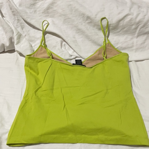 The limited L lime green tank shelf bra adjustable straps worn once euc - Picture 9 of 9